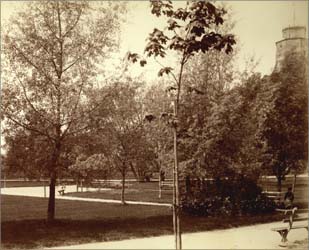 Square beside Castle Hill
